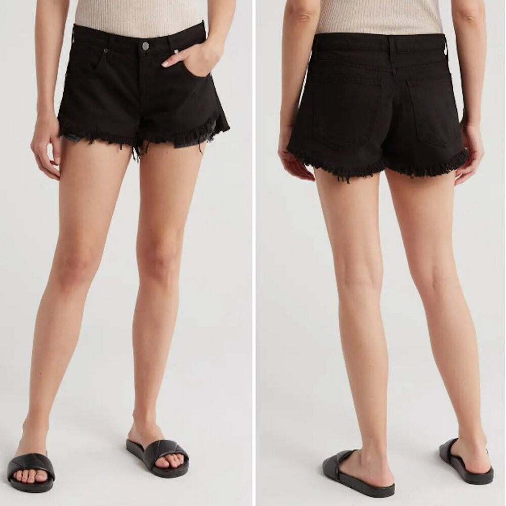 NWT New $195 Ramy Brook Christa Fray Hem Boyfriend Denim Shorts Size 26''